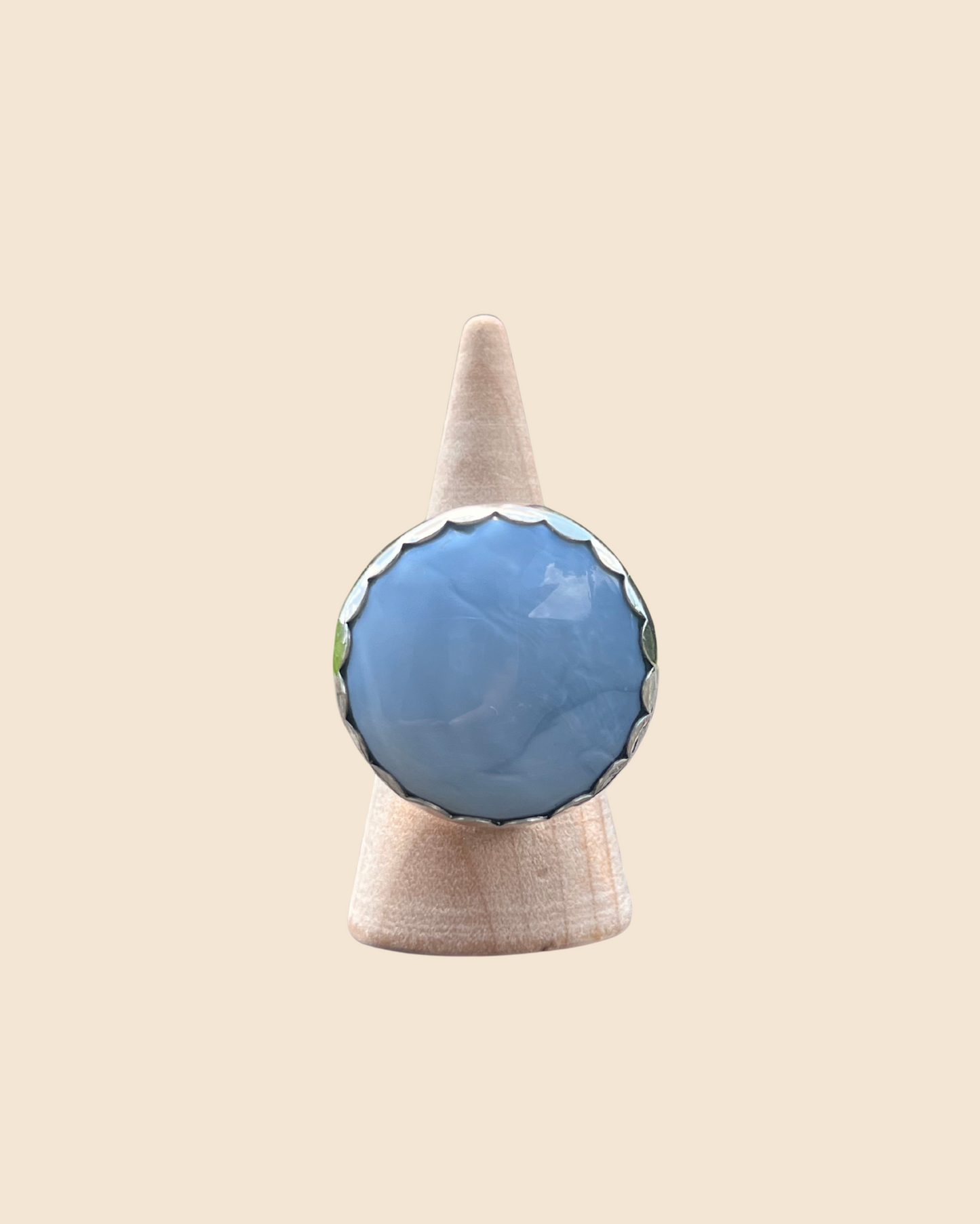 The Blue Chalcedony Stacker Ring – Size 6.5