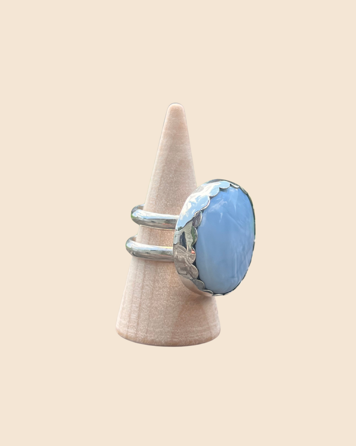The Blue Chalcedony Stacker Ring – Size 6.5