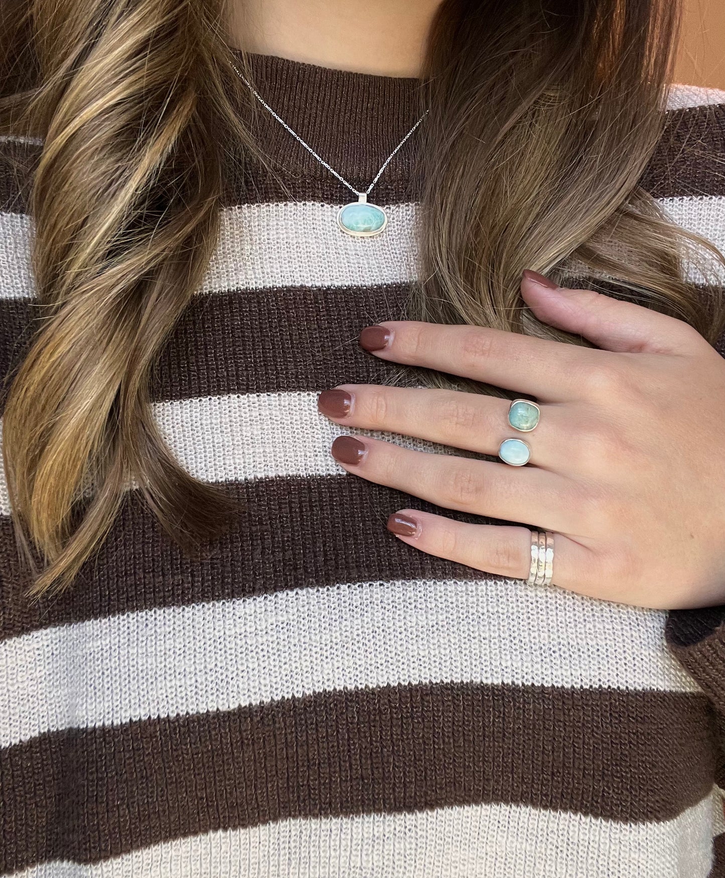 The Dainty Hammered Stacker