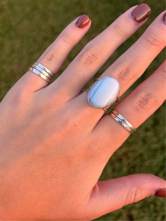 The Dainty Hammered Stacker